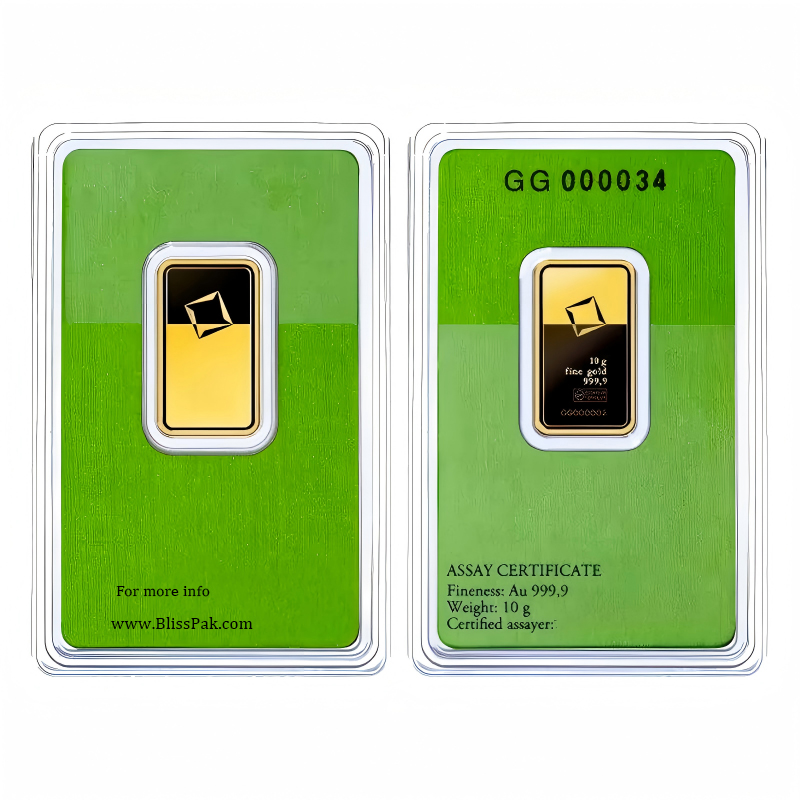 Gold Bar Clamshell Blister Packaging