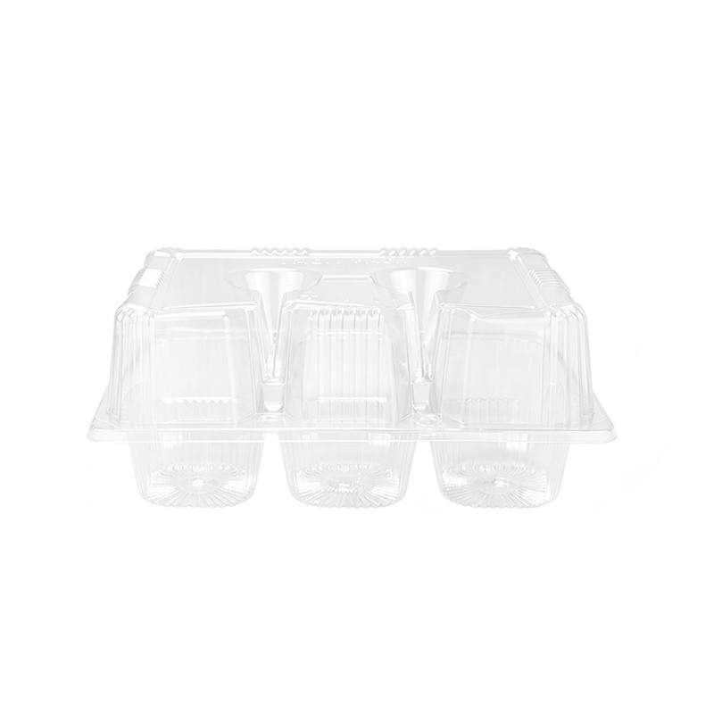 Custom 3 Grid Cake Clamshell Containers