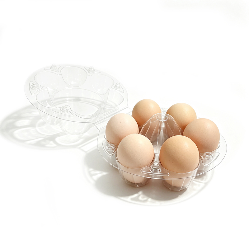 Wholesale 6-Cell Round PET Egg Trays 