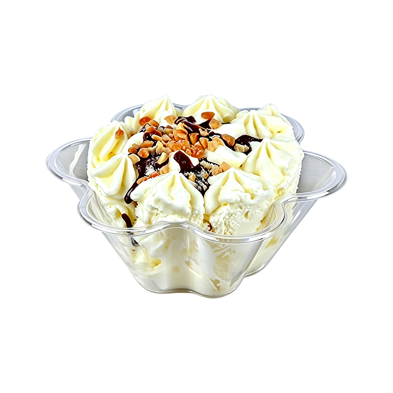 Custom Flower PET Ice Cream Cups
