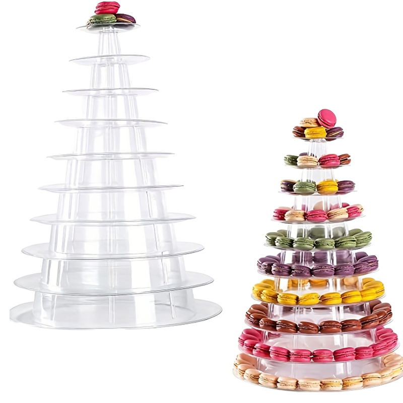 Custom Blister Macaron Display Stand Tower 