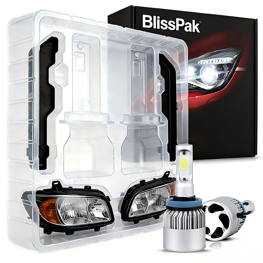 Custom Car Headlight Plastic Packaging Tray