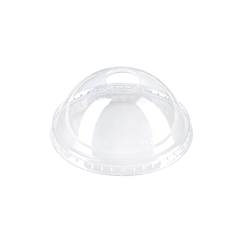 Wide Hole Domed PET Lid Supplier