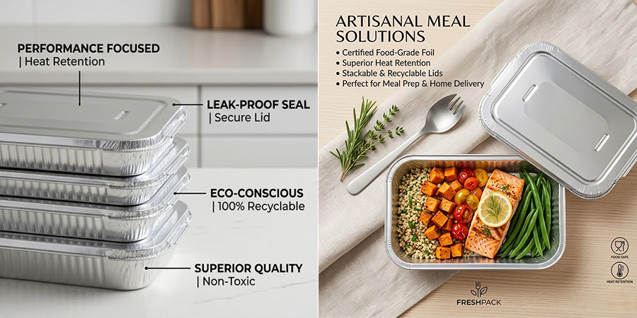 Airline Aluminum Foil Meal Trays