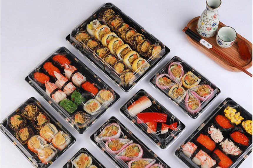 Disposable sushi tray with lid wholesale