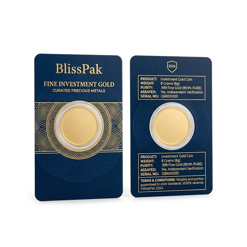 Custom Gold Bar Blister Card Packaging