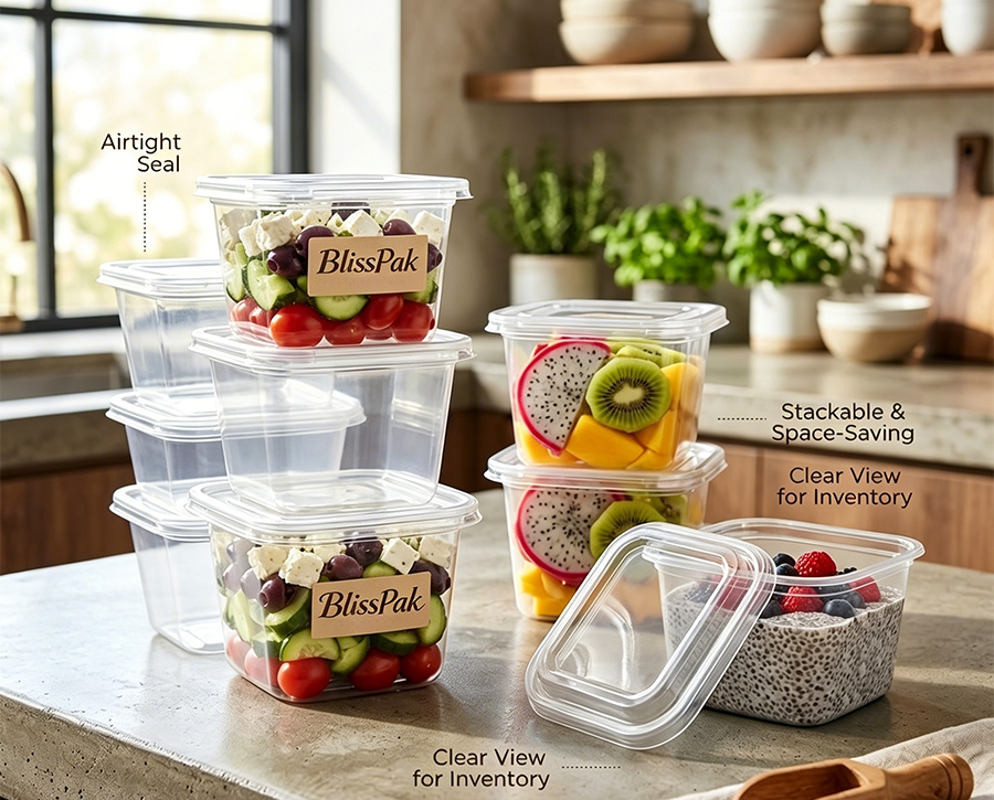 Square Plastic Jelly Dessert Cup