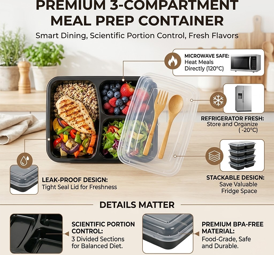 Multi-Compartment Inflight Meal Tray