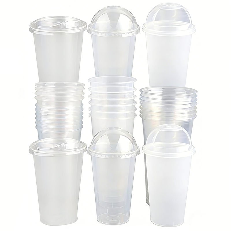 Disposable Clear Plastic Coffee Cup With Lid
