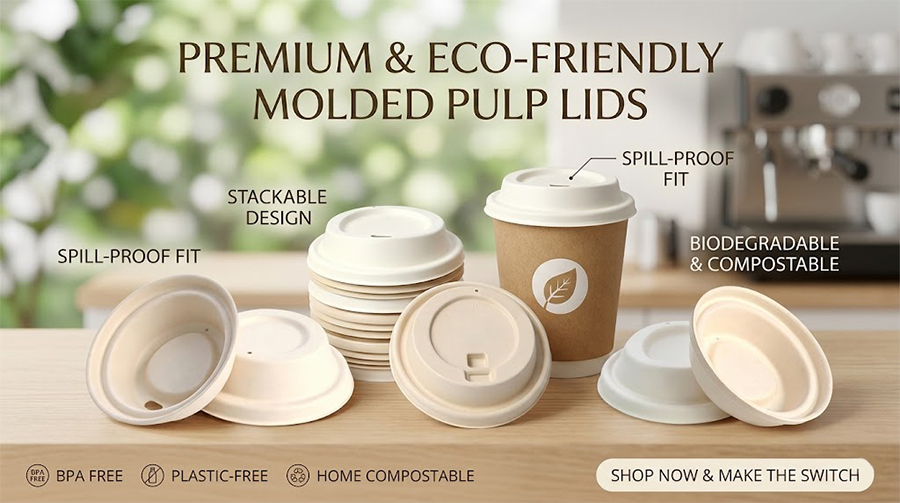 Wholesale Bagasse Flat Lids for Cups