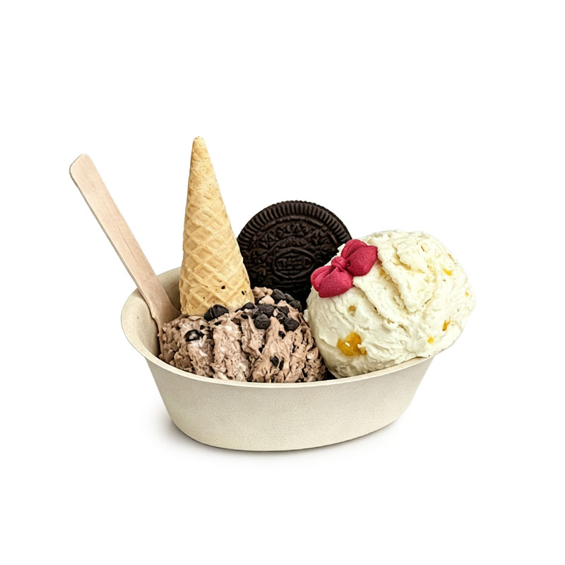 Custom Bamboo Pulp Ice Cream Bowls