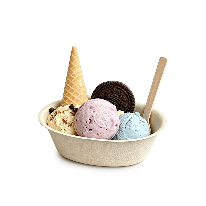 Custom Bamboo Pulp Ice Cream Bowls